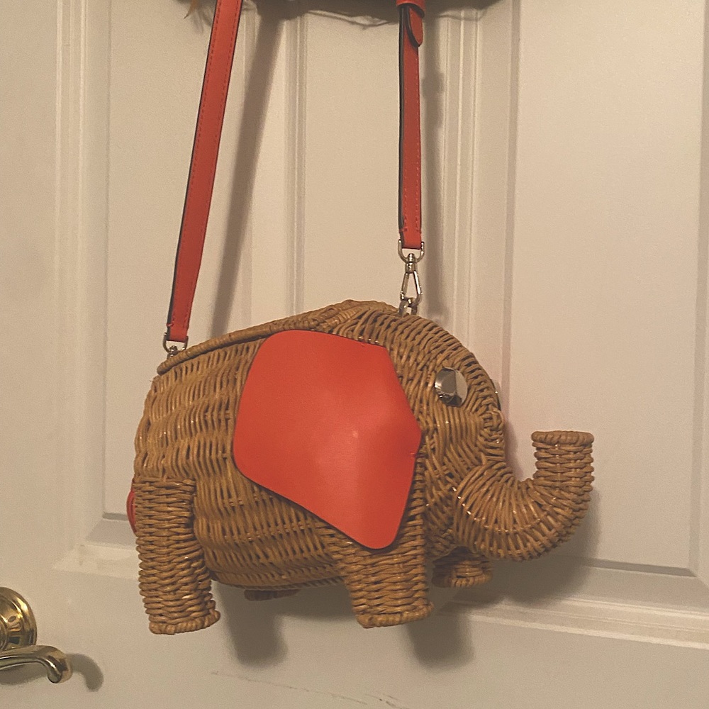 Kate Spade Tiny Wicker elephant Bag